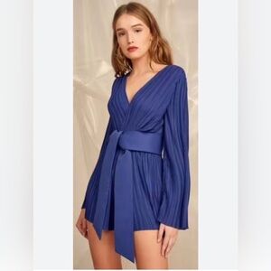 C/MEO Collective Decided Romper Size M Cobalt Blue Chiffon Party Event Feminine